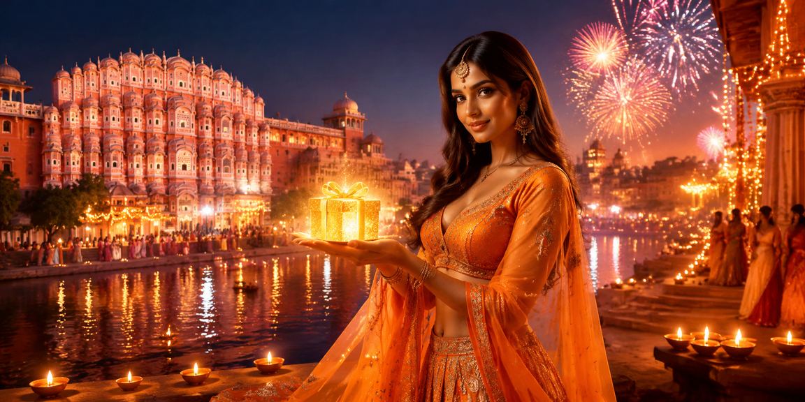 View of Jaipur with Bollywood themed digital payments